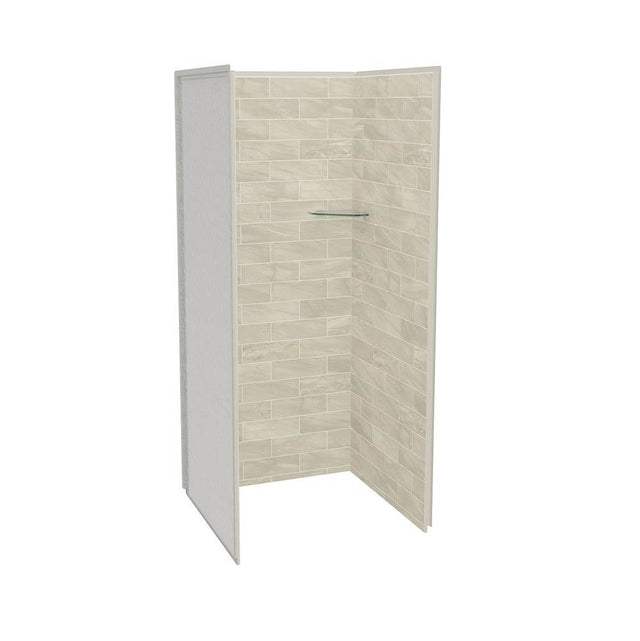 Maax - Utile 3636 Composite Direct-to-Stud Three-Piece Alcove Shower Wall Kit in Organik Loam - Loam