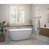 Maax - Golan 5829 AcrylX Freestanding Center Drain Bathtub in White with White Skirt - White