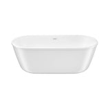 Golan 6429 AcrylX Freestanding Center Drain Bathtub in White with White Skirt