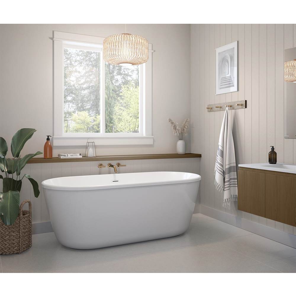 Maax - Golan 6429 AcrylX Freestanding Center Drain Bathtub in White with White Skirt - White