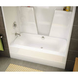 BG6034C AcrylX Alcove Center Drain One-Piece Whirlpool Tub Shower in White