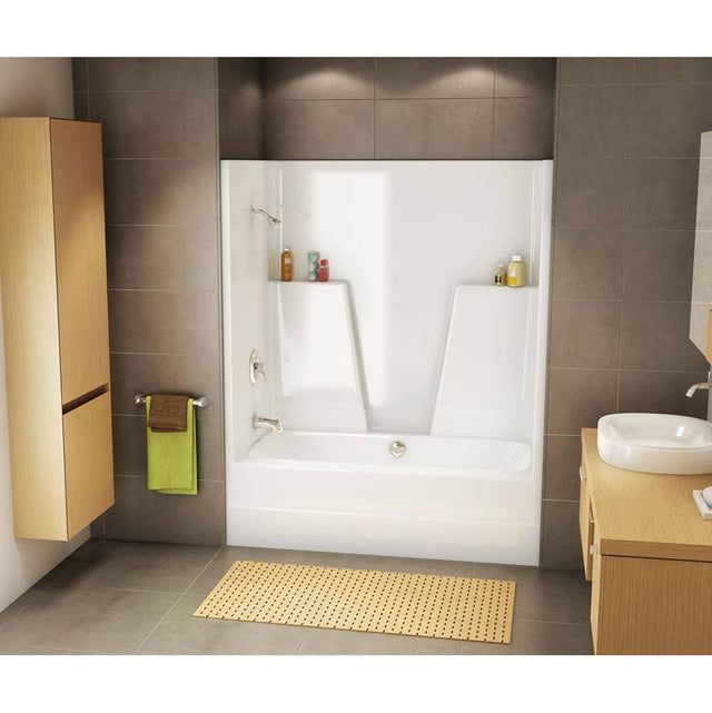 Maax - BG6034C AcrylX Alcove Center Drain One-Piece Whirlpool Tub Shower in White - White