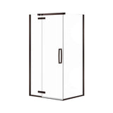 Link Curve Rectangular 42 x 34 x 75 in. 8mm Pivot Shower Door for Corner Installation with Clear glass in Dark Bronze