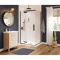 Maax - Link Curve Rectangular 42 x 34 x 75 in. 8mm Pivot Shower Door for Corner Installation with Clear glass in Dark Bronze