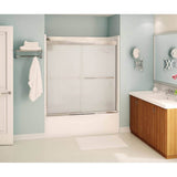 Maax - Kameleon 55-59 x 57 in. 6 mm Bypass Tub Door for Alcove Installation with Frosted glass in Chrome
