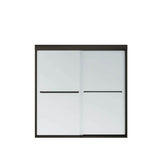 Kameleon 55-59 x 57 in. 6 mm Bypass Tub Door for Alcove Installation with Frosted glass in Dark Bronze