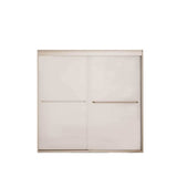 Kameleon 55-59 x 57 in. 6 mm Bypass Tub Door for Alcove Installation with Frosted glass in Brushed Nickel