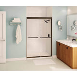 Maax - Kameleon 43-47 x 71 in. 6 mm Bypass Shower Door for Alcove Installation with Clear glass in Dark Bronze