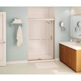 Maax - Kameleon 43-47 x 71 in. 6 mm Bypass Shower Door for Alcove Installation with Clear glass in Brushed Nickel