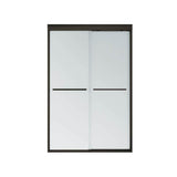 Kameleon 43-47 x 71 in. 6 mm Bypass Shower Door for Alcove Installation with Frosted glass in Dark Bronze