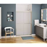 Maax - Kameleon 43-47 x 71 in. 6 mm Bypass Shower Door for Alcove Installation with Frosted glass in Brushed Nickel