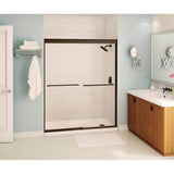 Maax - Kameleon 55-59 x 71 in. 6 mm Bypass Shower Door for Alcove Installation with Clear glass in Dark Bronze