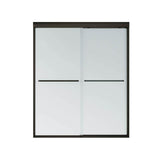 Kameleon 55-59 x 71 in. 6 mm Bypass Shower Door for Alcove Installation with Frosted glass in Dark Bronze