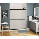 Maax - Kameleon 55-59 x 71 in. 6 mm Bypass Shower Door for Alcove Installation with Frosted glass in Dark Bronze