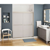 Maax - Kameleon 55-59 x 71 in. 6 mm Bypass Shower Door for Alcove Installation with Frosted glass in Brushed Nickel