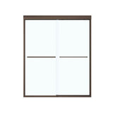 Kameleon 55-59 x 71 in. 8 mm Bypass Shower Door for Alcove Installation with Clear glass in Dark Bronze
