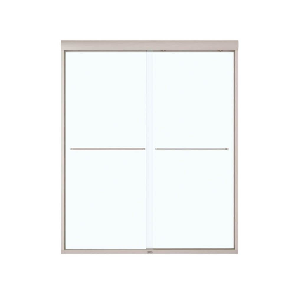Kameleon 55-59 x 71 in. 8 mm Bypass Shower Door for Alcove Installation with Clear glass in Brushed Nickel