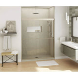 Kameleon 55-59 x 71 in. 8 mm Bypass Shower Door for Alcove Installation with Clear glass in Brushed Nickel