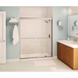 Maax - Kameleon 55-59 x 71 in. 8 mm Bypass Shower Door for Alcove Installation with Clear glass in Brushed Nickel