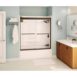 Maax - Kameleon 55-59 x 57 in. 8 mm Bypass Tub Door for Alcove Installation with Clear glass in Dark Bronze