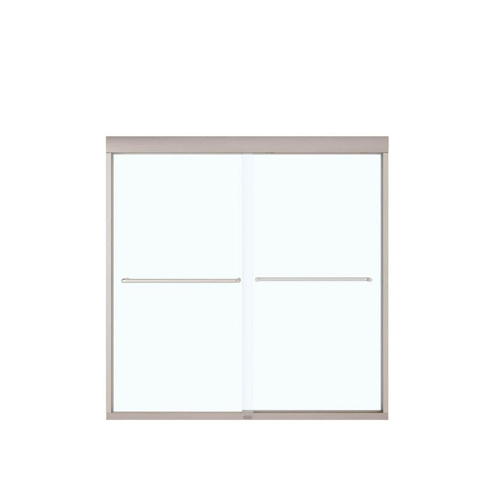 Kameleon SC 55-59 x 57 in. 6 mm Bypass Tub Door for Alcove Installation with Clear glass in Brushed Nickel