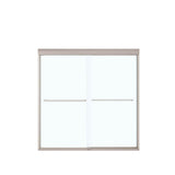 Kameleon SC 55-59 x 57 in. 6 mm Bypass Tub Door for Alcove Installation with Clear glass in Brushed Nickel