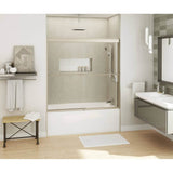 Kameleon SC 55-59 x 57 in. 6 mm Bypass Tub Door for Alcove Installation with Clear glass in Brushed Nickel