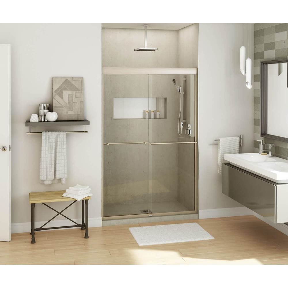 Kameleon SC 43-47 x 71 in. 6 mm Bypass Shower Door for Alcove Installation with Clear glass in Brushed Nickel