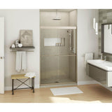 Kameleon SC 43-47 x 71 in. 6 mm Bypass Shower Door for Alcove Installation with Clear glass in Brushed Nickel