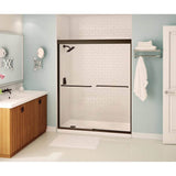 Maax - Kameleon SC 55-59 x 71 in. 6 mm Bypass Shower Door for Alcove Installation with Clear glass in Dark Bronze
