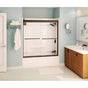 Maax - Kameleon SC 55-59 x 57 in. 8 mm Bypass Tub Door for Alcove Installation with Clear glass in Dark Bronze