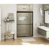 Kameleon SC 43-47 x 71 in. 8 mm Bypass Shower Door for Alcove Installation with Clear glass in Dark Bronze