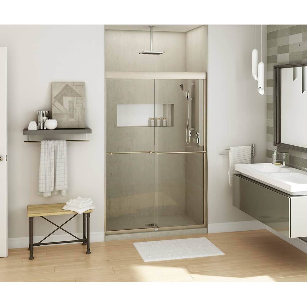 Kameleon SC 43-47 x 71 in. 8 mm Bypass Shower Door for Alcove Installation with Clear glass in Brushed Nickel