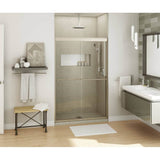 Kameleon SC 43-47 x 71 in. 8 mm Bypass Shower Door for Alcove Installation with Clear glass in Brushed Nickel