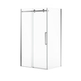 Halo Pro 48 x 32 x 78 3/4 in. 8mm Sliding Shower Door for Corner Installation with Clear glass in Chrome