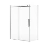 Halo Pro 60 x 32 x 78 3/4 in. 8mm Sliding Shower Door for Corner Installation with Clear glass in Chrome