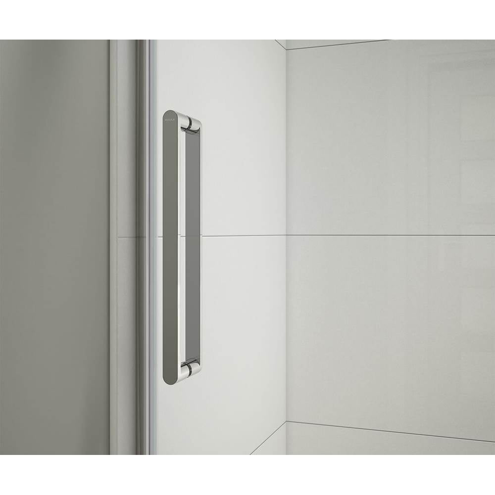 Halo Pro 48 x 36 x 78 3/4 in. 8mm Sliding Shower Door for Corner Installation with Clear glass in Chrome