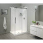 Maax - Halo Pro 48 x 36 x 78 3/4 in. 8mm Sliding Shower Door for Corner Installation with Clear glass in Chrome