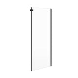 Halo Pro 48 x 36 x 78 3/4 in. 8mm Sliding Shower Door for Corner Installation with Clear glass in Matte Black
