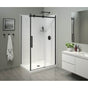 Maax - Halo Pro 48 x 36 x 78 3/4 in. 8mm Sliding Shower Door for Corner Installation with Clear glass in Matte Black