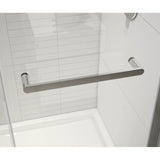 Halo Pro 60 x 32 x 78 3/4 in. 8mm Sliding Shower Door with Towel Bar for Corner Installation with Clear glass in Chrome