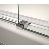 Halo Pro 48 x 32 x 78 3/4 in. 8mm Sliding Shower Door with Towel Bar for Corner Installation with Clear glass in Chrome