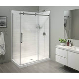 Maax - Halo Pro 60 x 36 x 78 3/4 in. 8mm Sliding Shower Door for Corner Installation with Clear glass in Chrome
