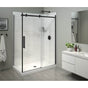 Maax - Halo Pro 60 x 36 x 78 3/4 in. 8mm Sliding Shower Door for Corner Installation with Clear glass in Matte Black
