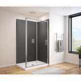 Connect Pro 45-46.5 x 76 in. 6mm Sliding Shower Door for Alcove Installation with Clear glass in Chrome