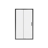 Connect Pro 45-46.5 x 76 in. 6mm Sliding Shower Door for Alcove Installation with Clear glass in Matte Black