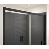 Connect Pro 55.5-57 x 76 in. 6mm Sliding Shower Door for Alcove Installation with Clear glass in Matte Black