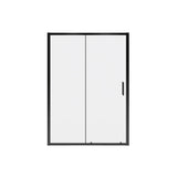 Connect Pro 55.5-57 x 76 in. 6mm Sliding Shower Door for Alcove Installation with Clear glass in Matte Black