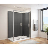 Connect Pro 57-58.5 x 76 in. 6mm Sliding Shower Door for Alcove Installation with Clear glass in Chrome