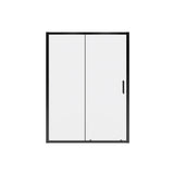 Connect Pro 57-58.5 x 76 in. 6mm Sliding Shower Door for Alcove Installation with Clear glass in Matte Black